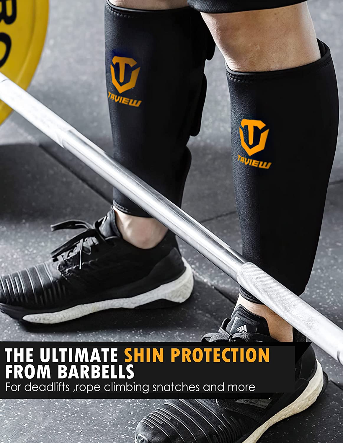 Espinilleras de levantamiento de pesas para gimnasio, equipo de Fitness, cuerda para escalar, Crossfit, protección de fútbol
