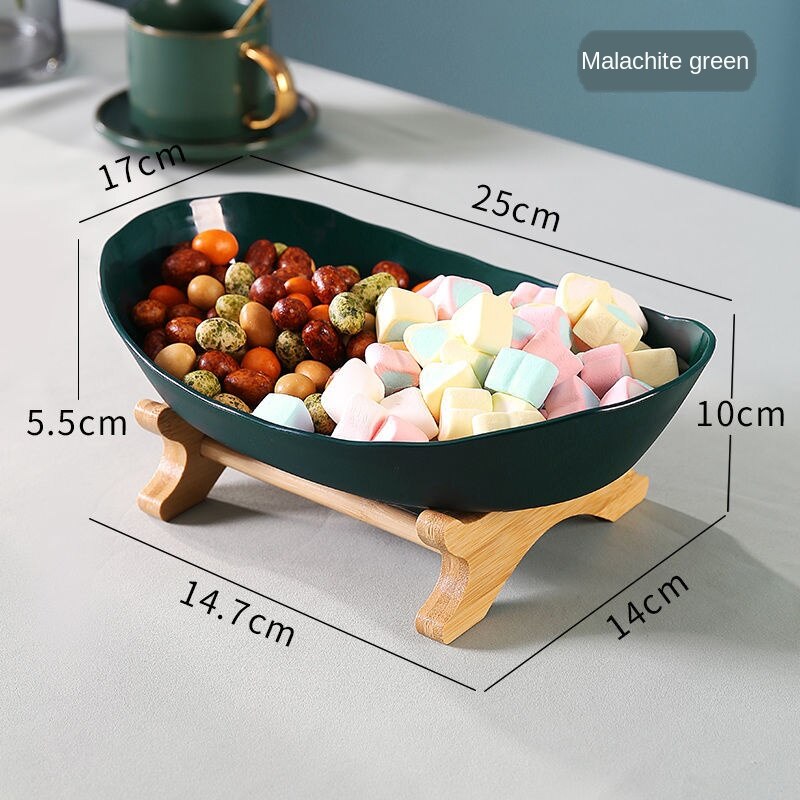 Plato de plástico para fruta seca, cesta de plástico para aperitivos, , Moderno: 1 layer Green
