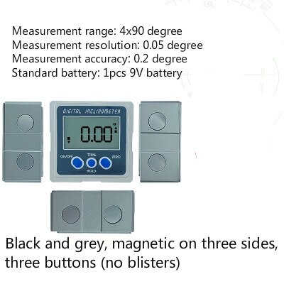 Electronic Digital Level Display Inclinometer Angle Gauge Meter Angle Measurement 360 Degree Magnetic Angulometer Angle Box: Type 10