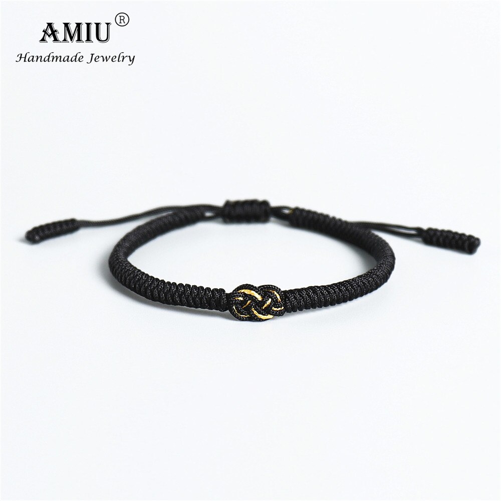 AMIU Tibetischen handgefertigt unendlich Knoten Buddhistischen Glück Armbänder Für Frauen Männer Seil Knoten Amulett Tibet Geflochtene Armbinde: 2