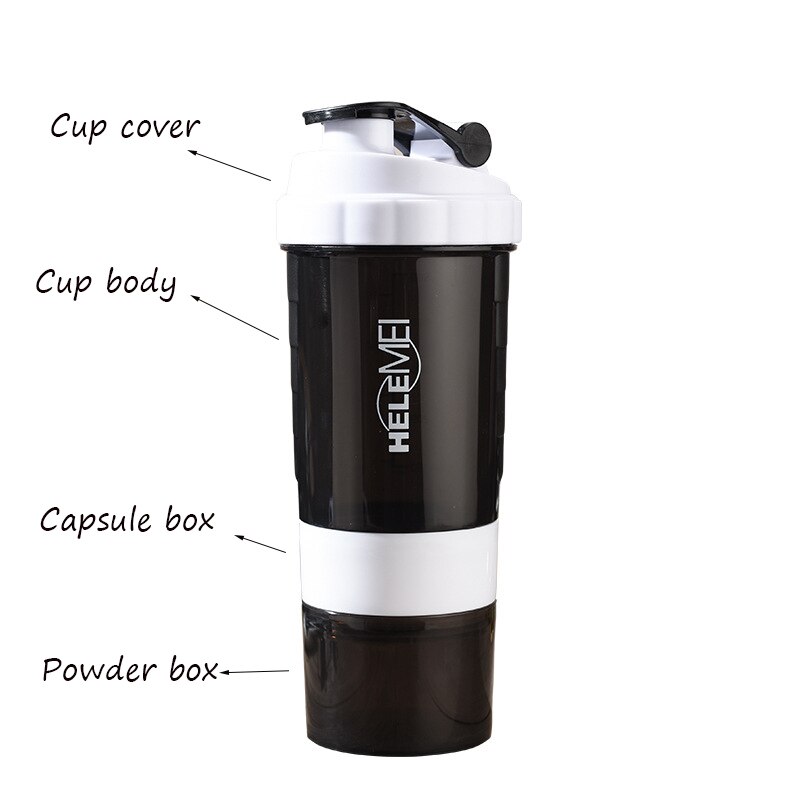 Batido de proteína en polvo, vaso para batidos, deportes, botella de agua, hervidor ciclónico, tazas a escala, café, té de la leche