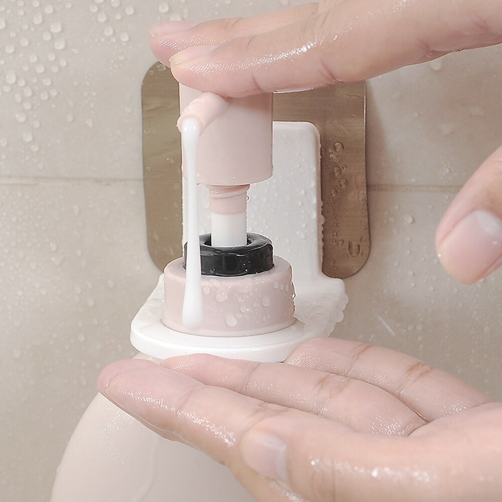 Plug Socket Holder Wall Storage Bathroom Body Wash Shampoo Bottle Wall Mounted Self Sticky Hooks Home Strong Adhesive Hook