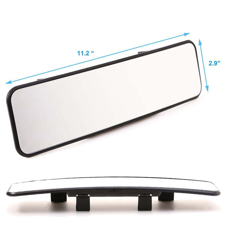 Universal 300mm Car Wide-Angle Rear-View Mirror With Wide Convex Shape Sandwiched On Rear-View Transparent Mirror