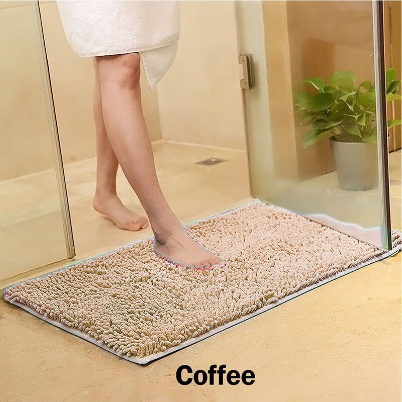 Absorbent Bath Mats for Tub Non - Slip Grey for Bathroom Floor Bath Rug Floor Washable Rug Set Kitchen Tools Non-slip mat: Coffee