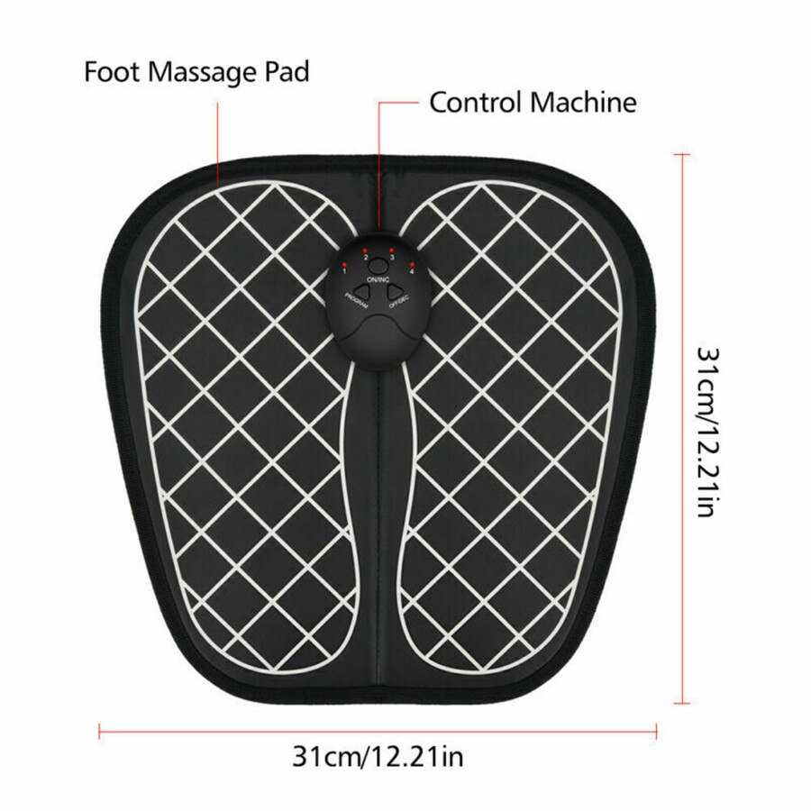 Elektrisk ems fodmassagepude fødder muskelstimulator fodmassagemåtte forbedre blodcirkulationen lindre smerter smerter sundhedspleje