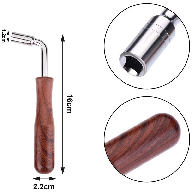 Piano Tuner Kit Include L Shape Piano Tuning Hammer Wrench 2 Red Temperament Strip 4 Mutes Handles and 2 Long Rubber Mutes 1 Tun