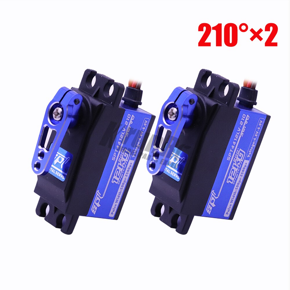 SPT4412LV 12kg Large Torque Metal Gear Standard Digital Low Profile Servo 1/10 RC Car 3racing SAKURA D4 CS Airplane Roboit Arm: 2 pcs 210 with arm