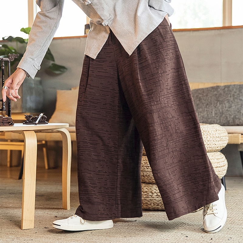 Pantalon Cargo Ample Style Japonais - Coupe Large, Sarouel, Pour Femme/homme - Tissu Polyester/coton Décontracté