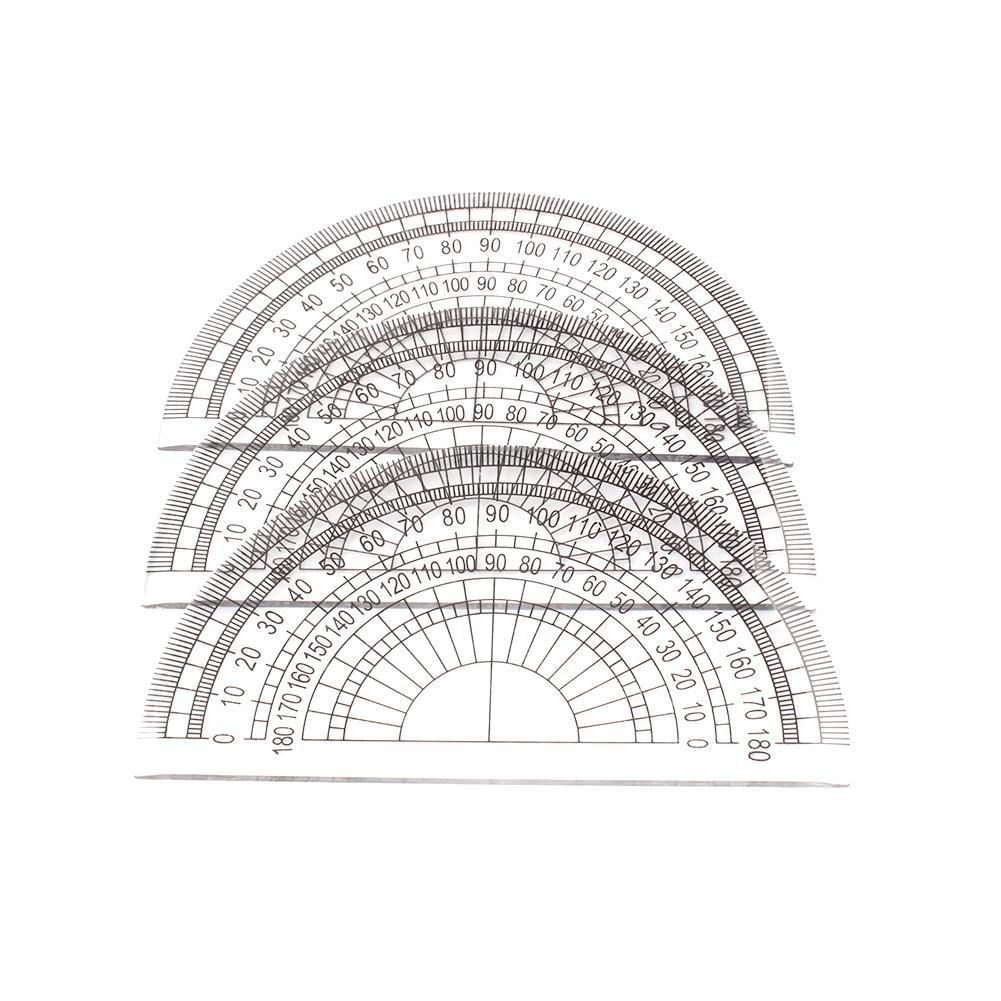 10pcs Plastic Protractors 180 Degree Protractor Angle Math For Students Ruler Stationery Protractor Tool School Supplies H7V2