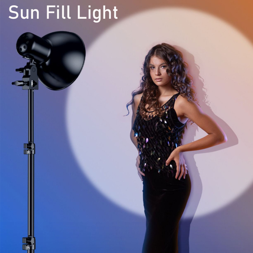 Photography Lighting LED 155W Socket Lamp Bulb Adapter With Umbrella Hole For Photo Studio Remote Control Fill Light Base Stand