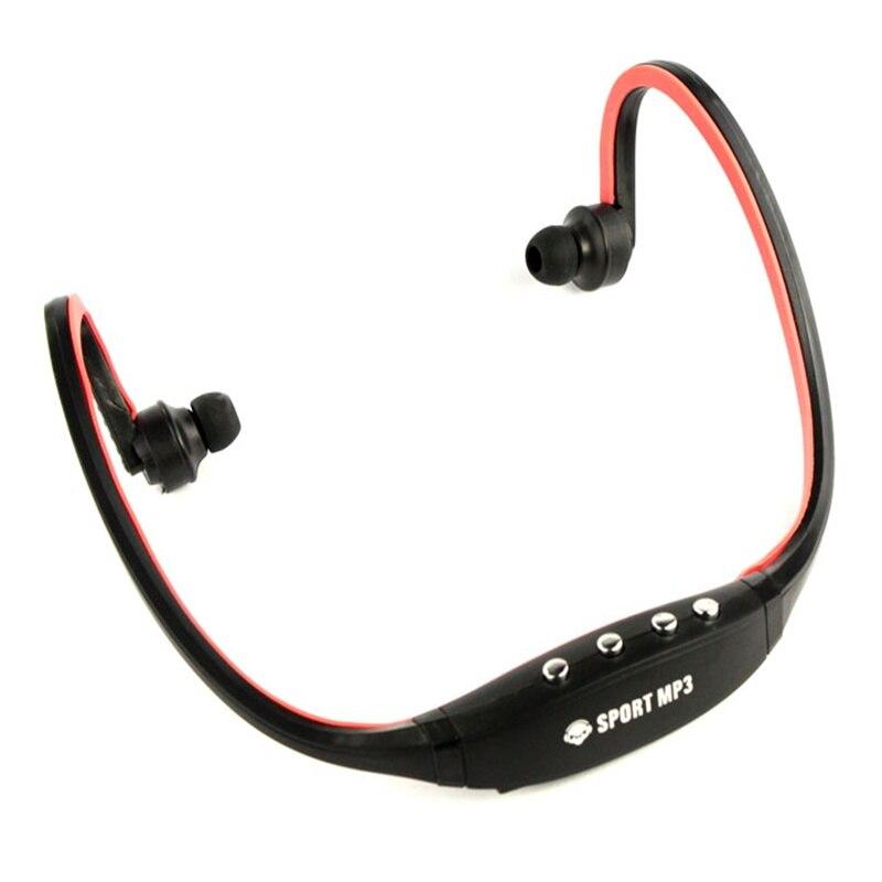 Sport Draadloze Koptelefoon Hoofdtelefoon Muziek MP3 Speler TF Card FM Radio Headset Slick Stijlvol: Red