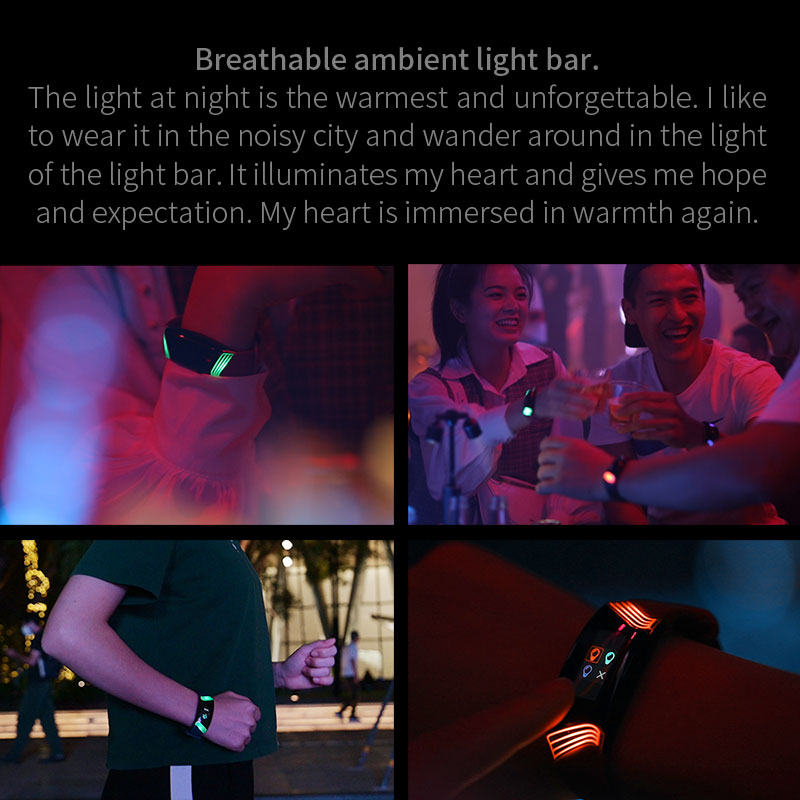 E20 SmartWatch LED Colorful Lighting IP67 Waterproof Night Run Bracelet 24 Hour Heart Rate Blood Oxygen for Android IOS PK M3 M5