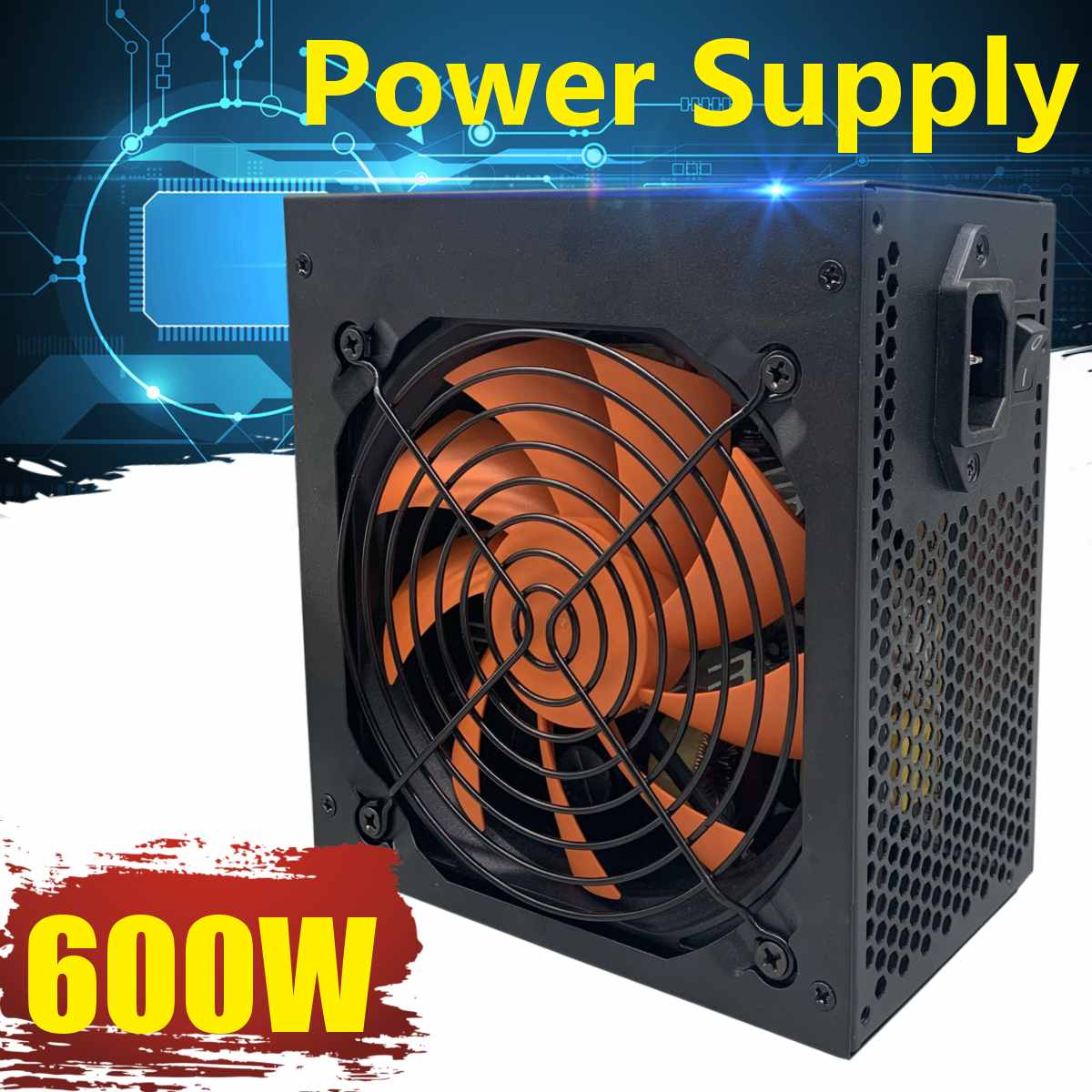 Max 600W Power Supply PSU PFC Silent Fan ATX 24pin 12V PC Computer SATA Gaming PC Power Supply For Intel AMD Computer 220V