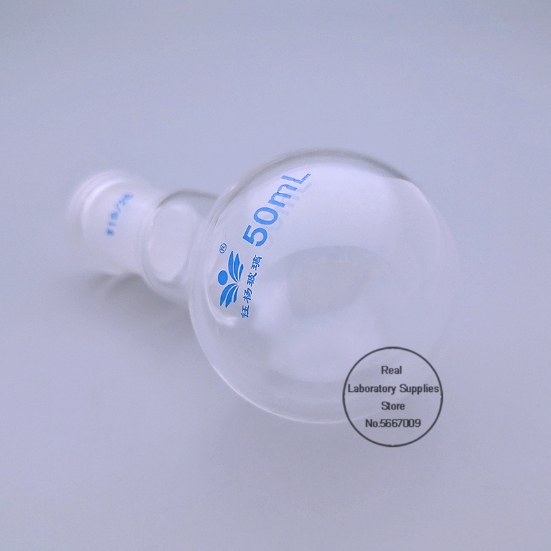 1PC Lab Round Bottom 50ml-2000ml Single Short Neck Glass Flask, Standard Ground 14# 19# 24# Joint Flask