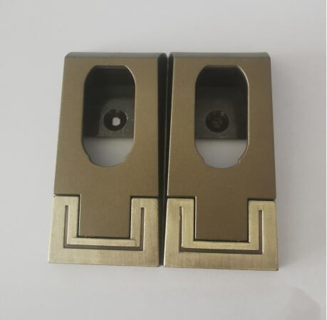 2Pcs Zinklegering Kast Kledingstang Flens Klem Pijp Rail Base Gordijn Staaf Douchegordijn Kast Staaf End Ondersteunt sockets: M