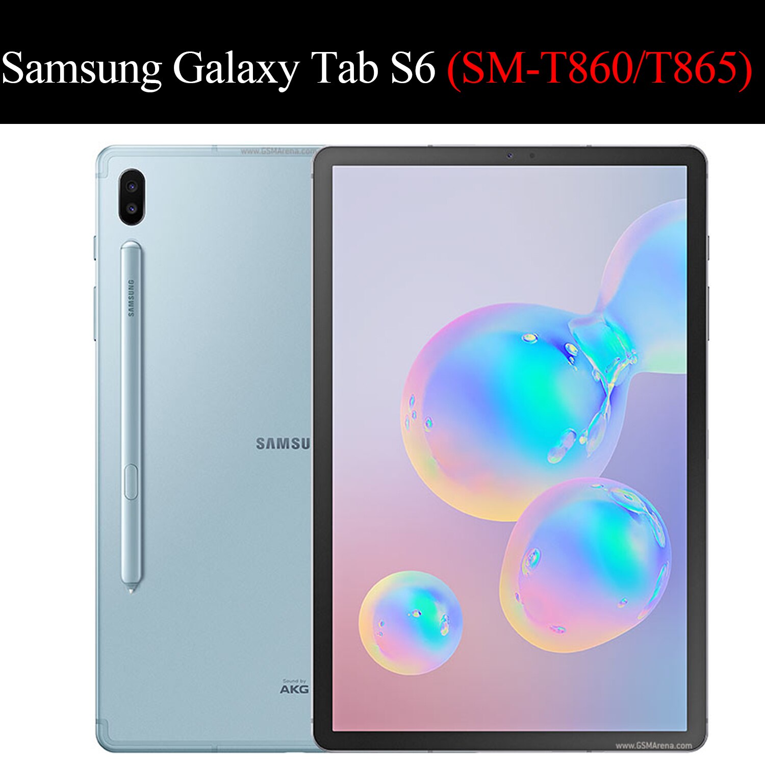 Nettbrettflip-deksel for samsung galaxy tab  s6 10.5 " beskyttende stativdeksel silikon soft shell fundas capa for sm -t860/t865