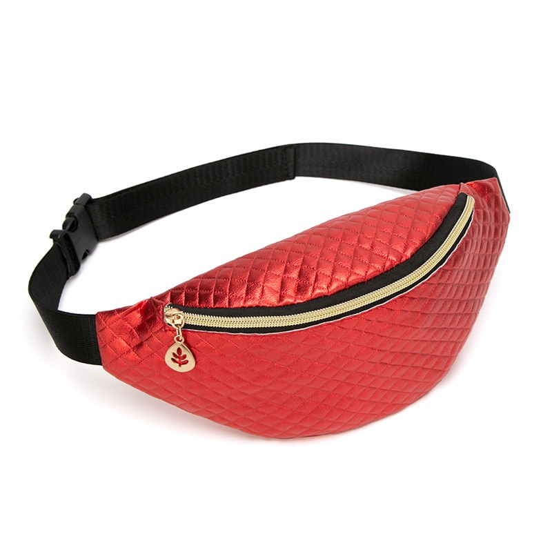 Multifunctionele Waterdichte Diamant Riem Tas Dames Sport Anti-Diefstal Messenger Bag Schoudertas Reizen Opbergtas: Rood