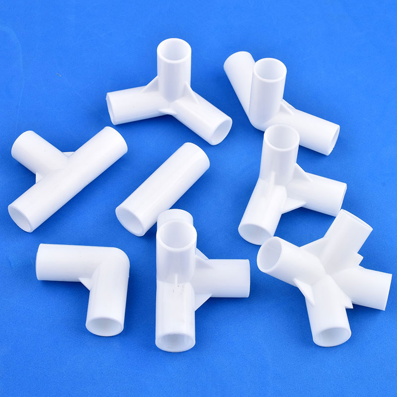 2/5/10Pcs 16mm White Straight Tee Elbow Connector 90 120 135 Degree Three-Dimensional 3-way 4-way Joint DIY Tent Fixed Fittings