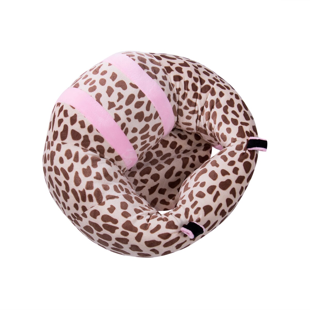 Asiento de apoyo para bebés, cómodo cojín suave para sentarse, sofá, almohada de felpa, bolsa de juguete, sillas coloridas para bebés: Leopard print