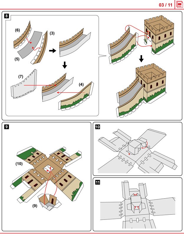 Nagoya Stadt Japan Gebäude Papier Modell Handgemachte DIY Spielzeug