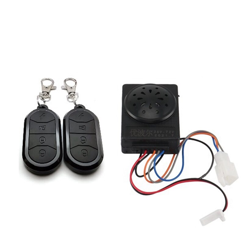 Ebike Alarm System Dual Remote Control 36V 48V 60V 72V for Electric Bicycle/Scooter Ebike/Brushless Controller: Default Title