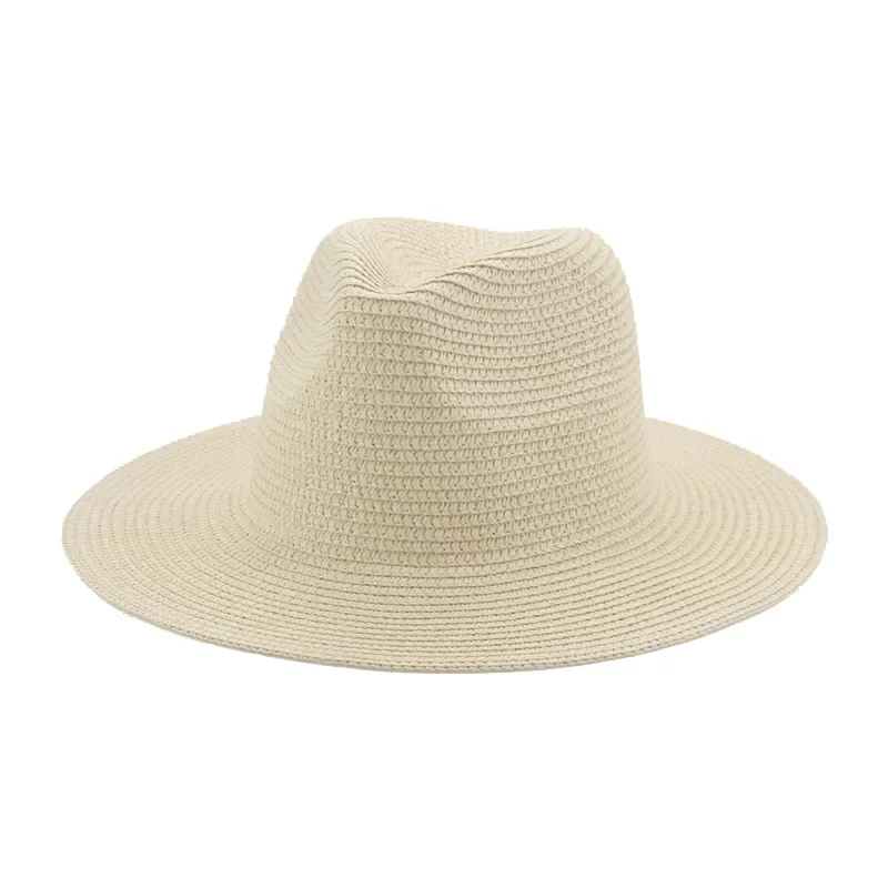 Vrouwen Hoeden Grote Rand 11Cm Mannen Vrouwen Kaki Wit Zwart Stro Hoeden Zon Strand Vrouwen Zomer Emmer Hoeden sombrero De Mujer: Donkergrijs