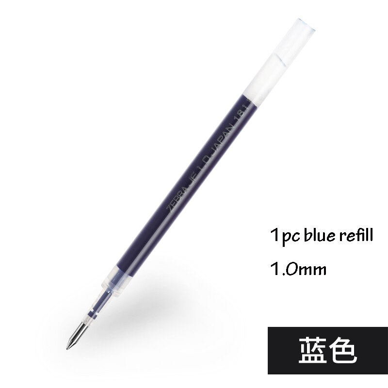 ZEBRA Gel Pen Rollerball Refills for JJ15/JJZ49/JJ31/JJ55 Retractrable Pen 0.3 0.38 0.4 0.5 0.7 1.0mm Pen Refill: 1.0 blue