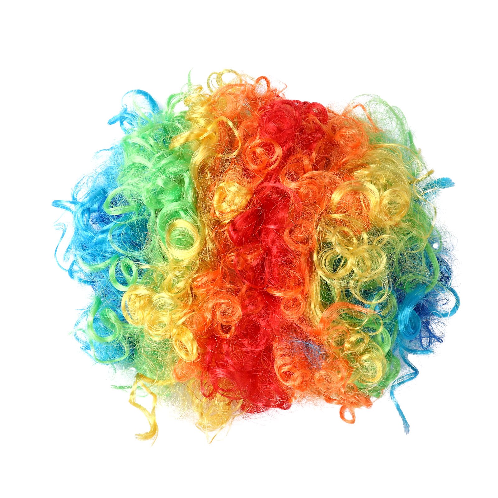 Conjunto de disfraz de payaso, peluca de circo arcoíris, esponja, puntos en la nariz, pajarita, guante, conjunto de Halloween, fiestas de Navidad, carnavales, accesorios de Cosplay: Multicolor