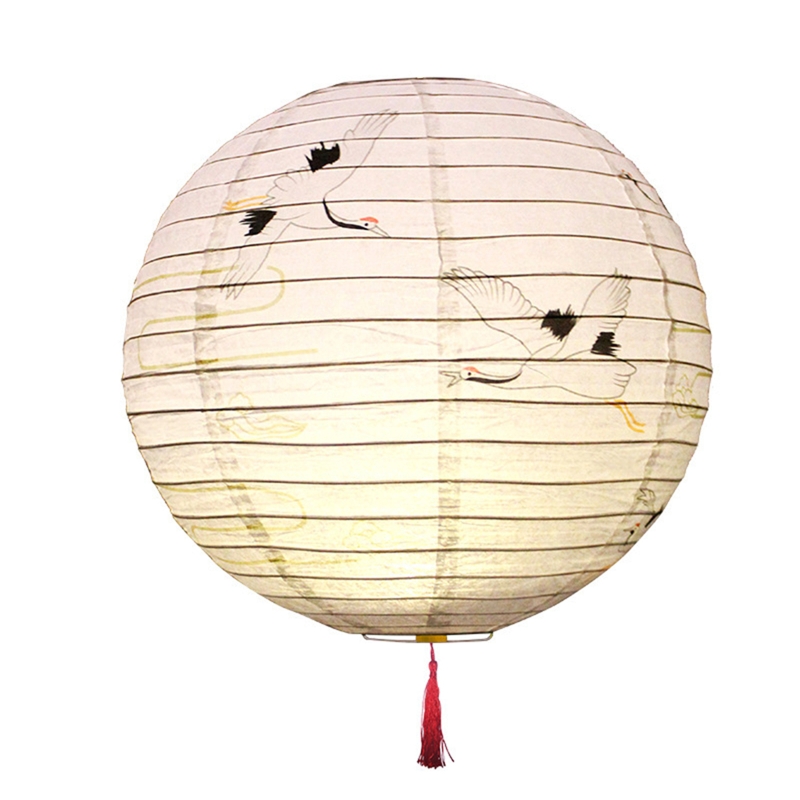 FAROL DE PAPEL redondo de estilo Oriental chino, lámpara de sombra para restaurante, de boda, Año , decoración de Festival de Primavera, linterna: 2 30cm