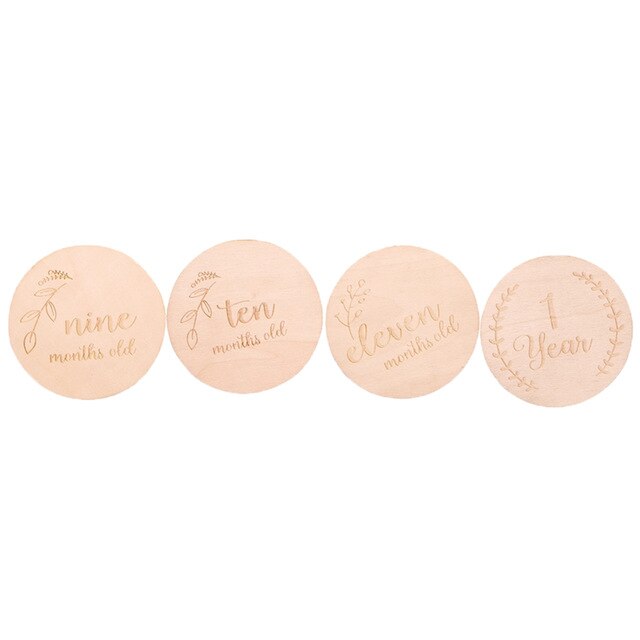 19 st / parti baby milstolpe kort träfotografering milstolpar minnesmärke nyfödda minnesmärkenir nyfödda fototillbehör: Kort 2