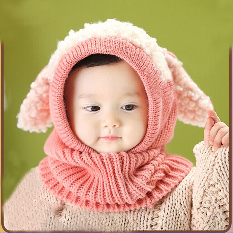 Baby hatte sød lille hæklet beanie børn piger drenge hatte coif hætte kintted uld tørklæder hætter vinter varm kasket lam pels #n: E