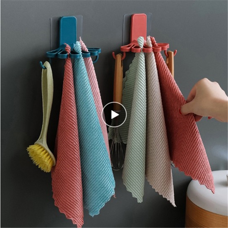 Kitchen Towel Hook StorageTowel Rack Household Foldable Air Drying Rack Multi Functional Drain Drying Holder Save Space Hanging