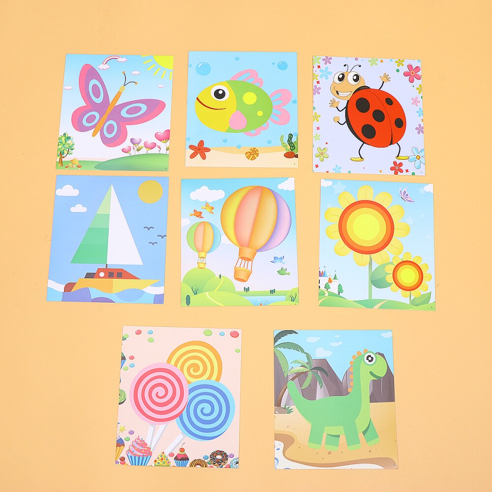 1 Set DIY Colorful Paper Rope Set Kindergarten Handmade Materials Educational Paper Rope Set for Children (Sun Flower Pattern)