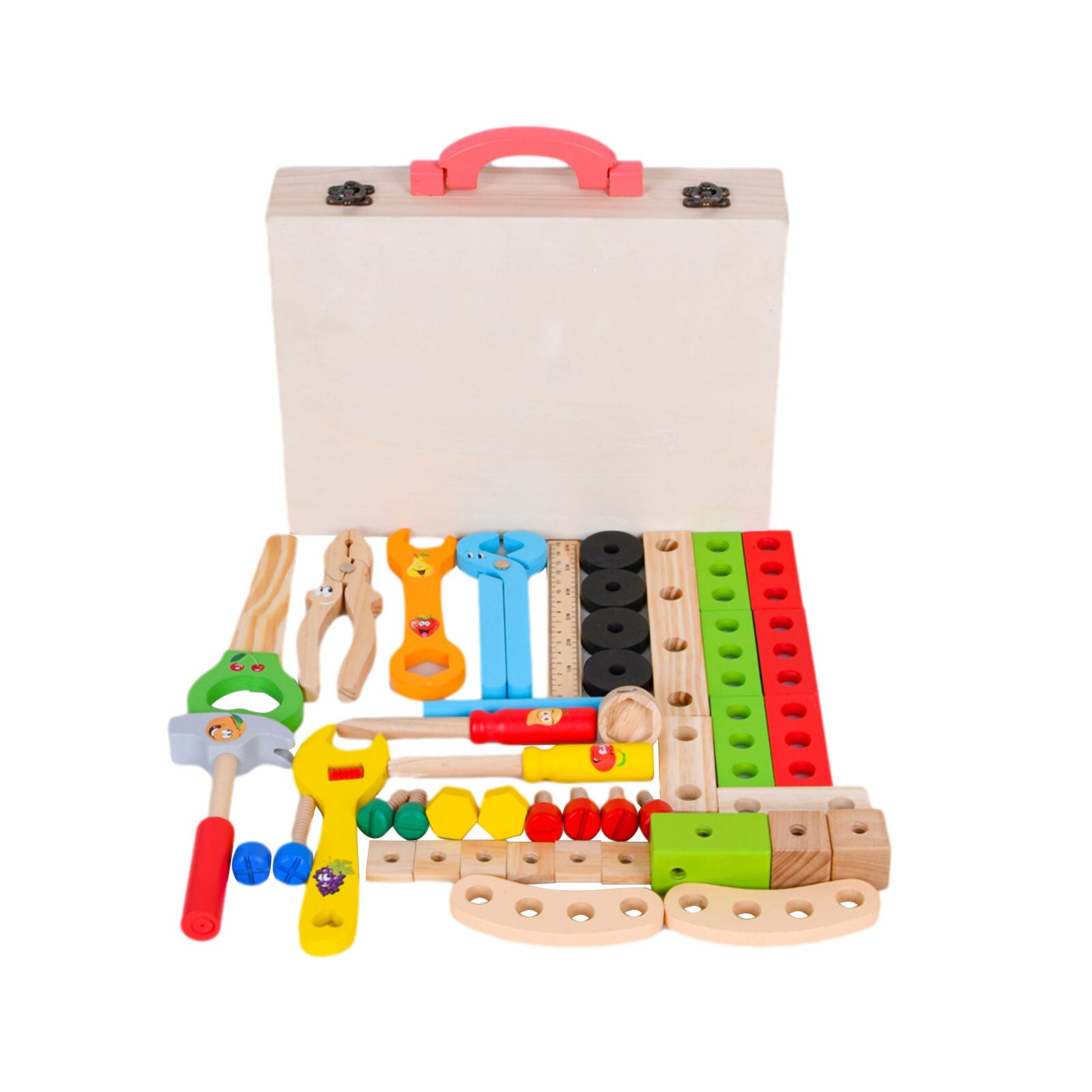 Kids Baby Hout Reparatie Set Tool Multifunctionele Speelgoed Draagbare Reparatie Tool Box Cartoon Jongen Educatief Speelgoed Voor Jongen Puzzel Speelgoed: B