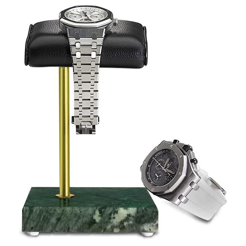 Green Marble Watch Bracelet Bracelet Display Stand, Leather Jewelry Storage Stand, Watch Stand