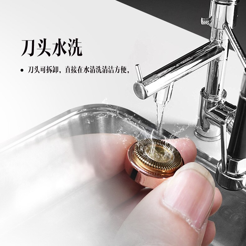 USB eléctrico recargable Ojo de arco iris frente depiladora portátil cejas Trimmer utensilio para eliminar el vello Facial herramienta de maquillaje