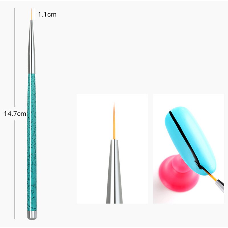 Nail Art DIY Tips Acrylic Drawing Painting Striping UV Gel Pen Nail Art Brush Set Dotting Polish Liner Manicure Tools