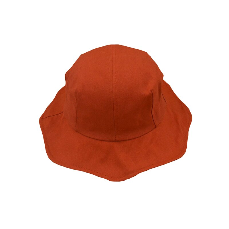 Rimiut-gorros informales de algodón para mujer, gorro de playa para playa, protección solar, sombrero de pescador: Orange Red