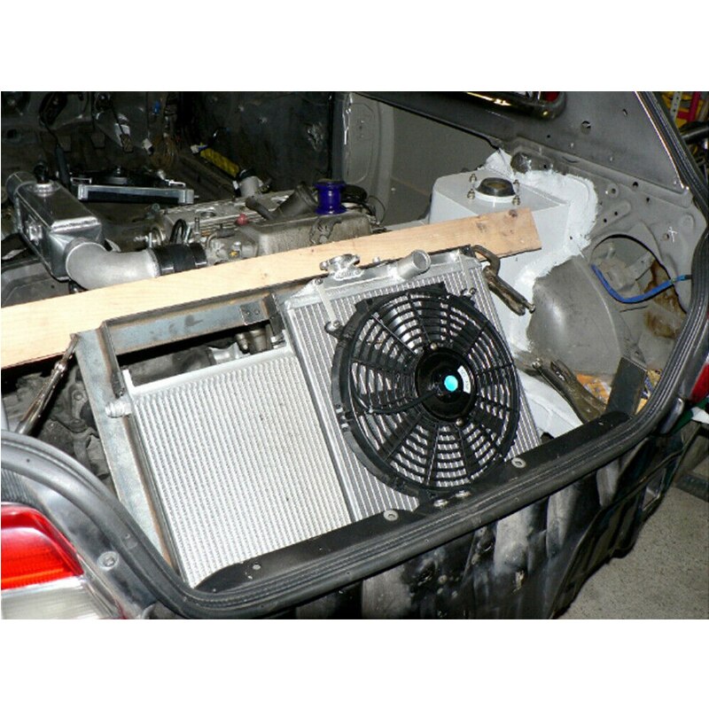 Universele 12V 80W 2100 Rpm Rechte Zwarte Blade Auto Elektrische Radiator Cooling Radiator Fan Kit 8 9&#39;&#39; 10 &#39;&#39;12&#39;&#39; 14&#39;&#39;