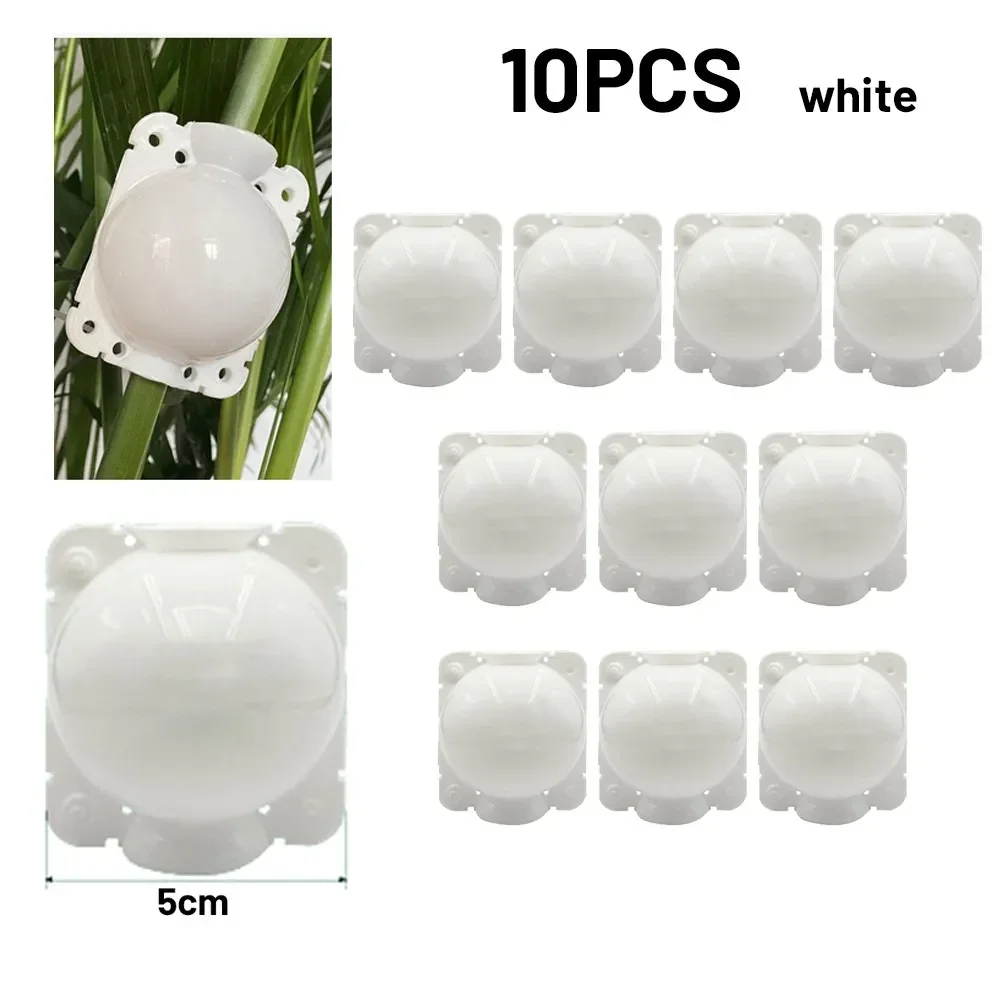 10pcs 5/8CM Plant Rooting Equipmen High Pressure Propagation Ball Graft Breeding Case Plant Root Growing Planting Nursery Ball: WHITE