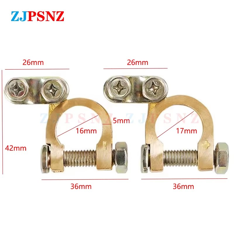 Car Battery Terminal Wire Cable Clamp Top Quick Post Terminal Positive Negative Electric Connector Clamps For Car Boat Motorhome: Champagne