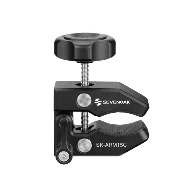 Sevenoak SK-ARM15A brazo mágico articulado de aluminio pivotable de 360 ° viene con extremos giratorios diseñados para luces, monitores, etc: C-Super Clamp