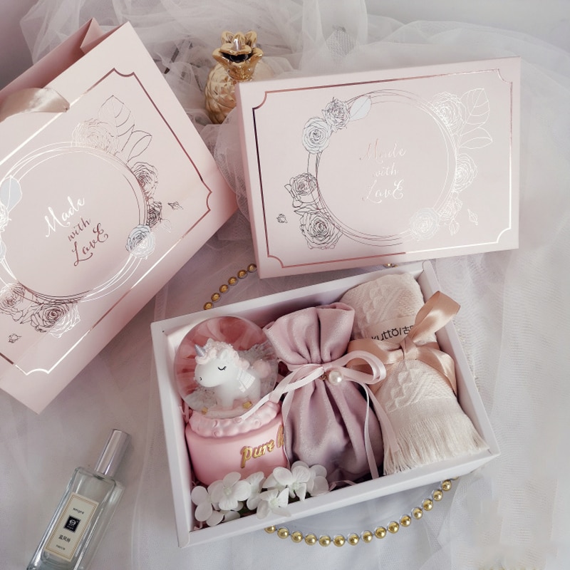 5pcs Proposal Flower Pattern Box Wedding Bridesmaid Box Valentine's Day Festival Party Fvor Decor Romantic Boxes