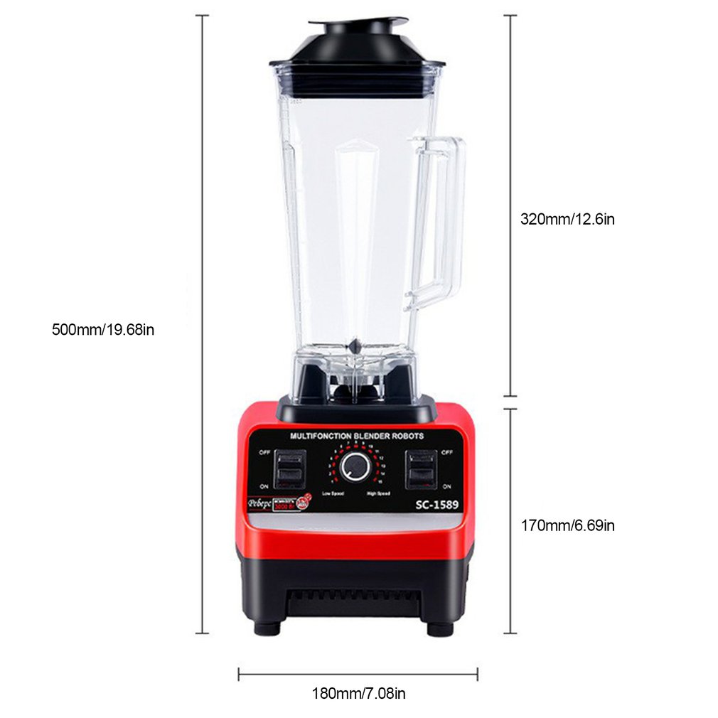 4500w Heavy Duty Commercial Home Blender 6 Blades Mixer Juicer Fruit Food Processor Ice Smoothies BPA Free 2.5L Jar EU US PLUG