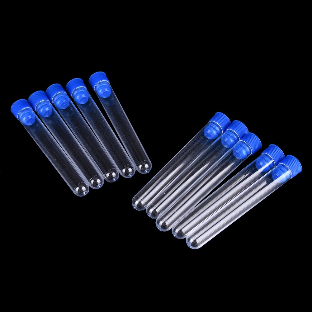 Hard Plastic Reageerbuis Plastic Test Tubes + 10*80 Mm Wing Stekkers Clear Plastic Reageerbuizen Met Vleugel plug