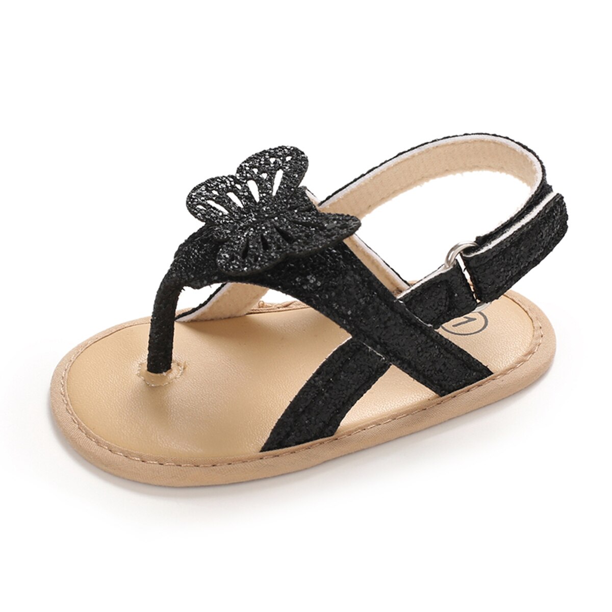 0-18m infantil bebê meninas meninos sandálias sapatos bling bling borboleta causal sandálias de verão