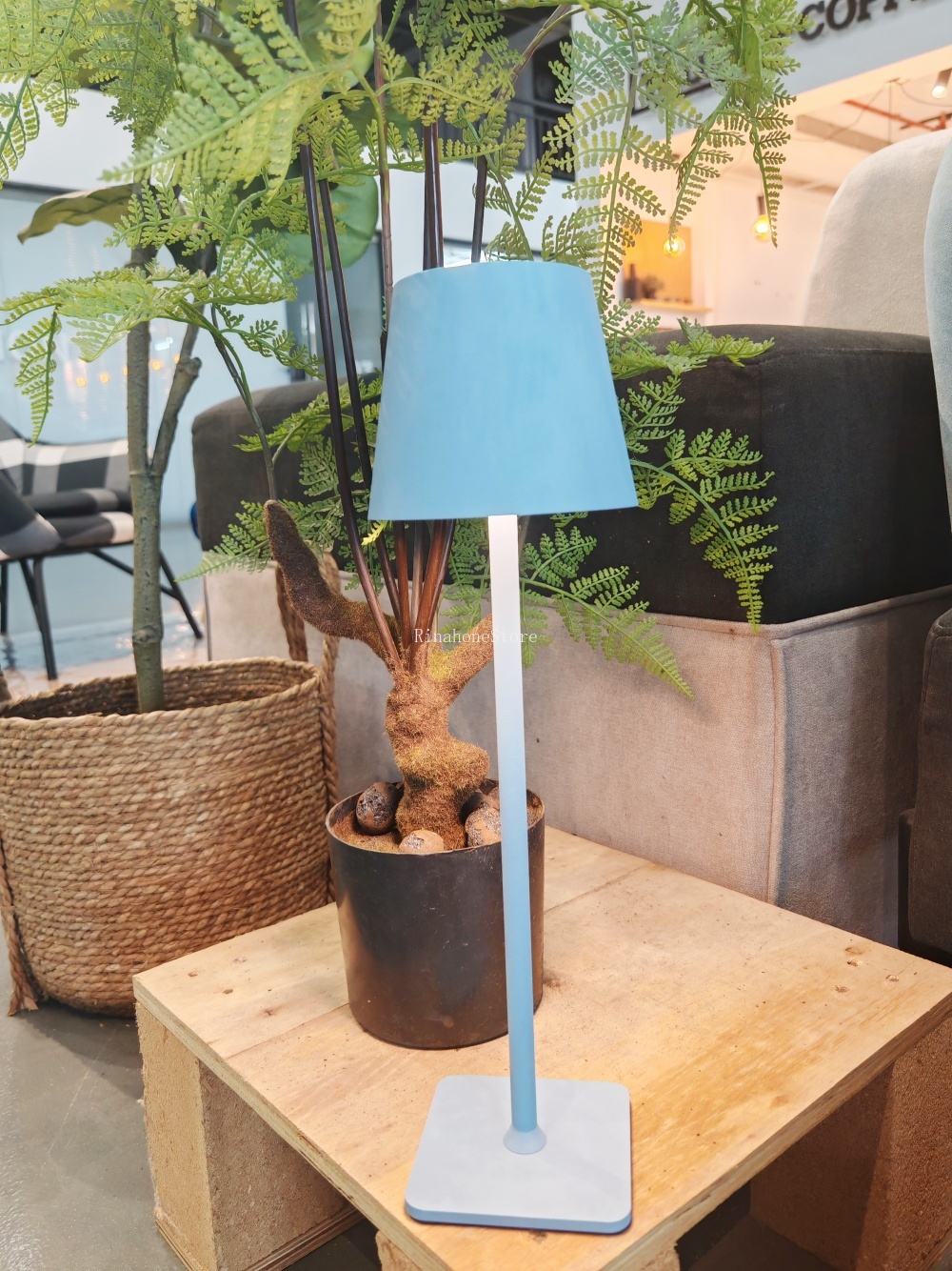 Modern Simple Bedside Touch Light Bar Usb Night Light Eye Protection For Bedroom Book Desk Charging Table Lamp: Blue