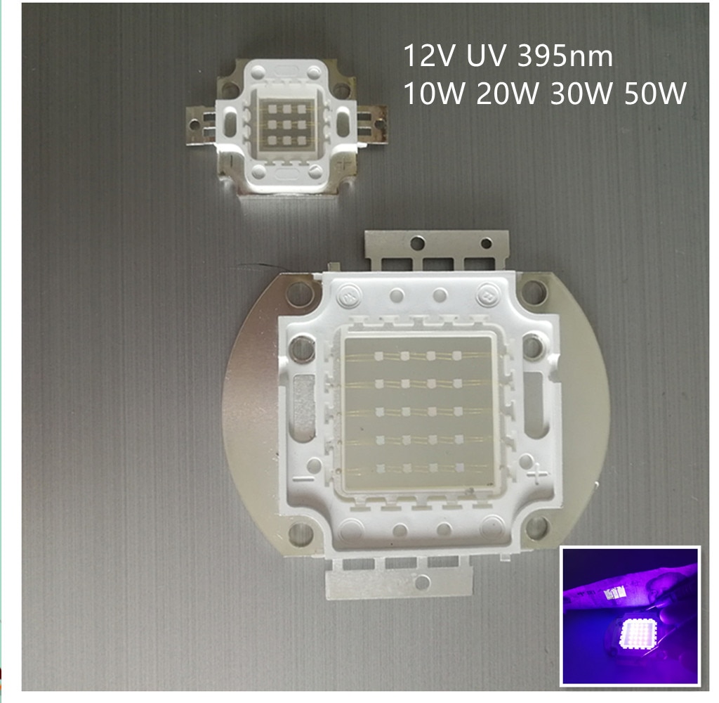 12v - 15v 10w 20w 30w 50w højeffekt integreret cob led lampe diode smd uv lys gør-det-selv projektør spot pære