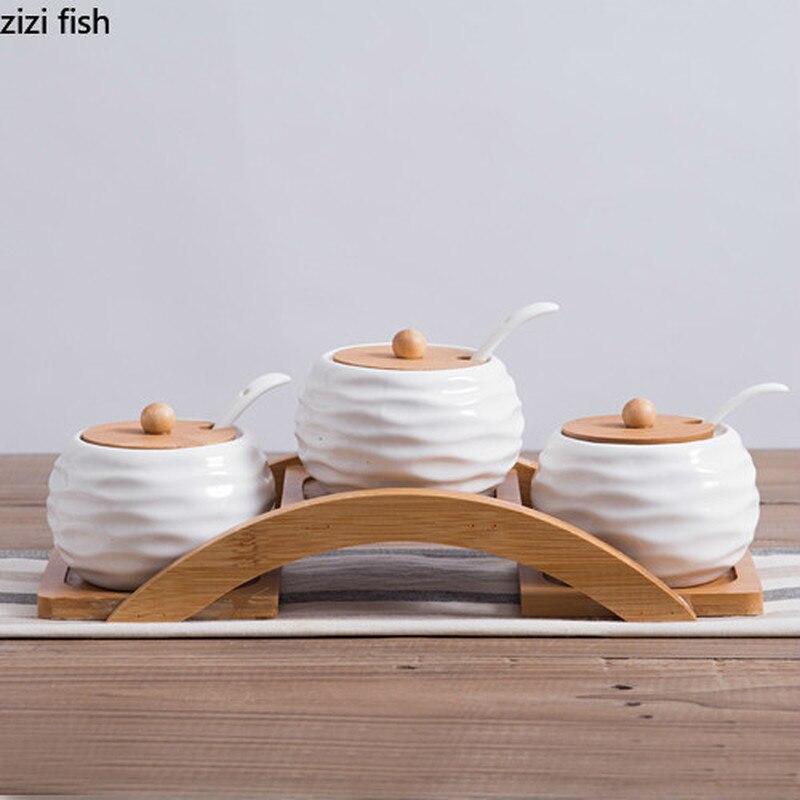 Utensílios de cozinha panela de cerâmica, pote de óleo para sabor, caixa de tempero, garrafa de condimentos, sal, açúcar, pimenta, molho de soja, pote, vinagre