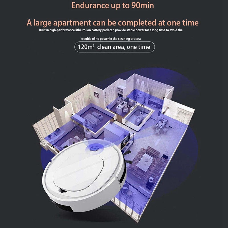 Smart Auto Robot Sweeper Sweeping Robot Vacuum Cleaner Floor Suction Sweeper Mop Robot Sweeper Dragging Robot